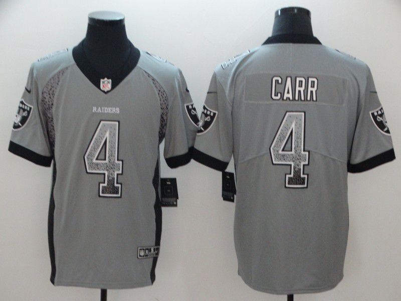 Men Oakland Raiders #4 Carr Grey Nike Drift Fashion Color Rush Limited NFL Jerseys